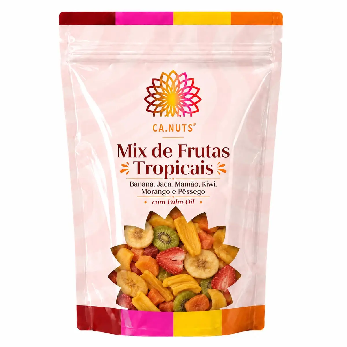 Mix de Frutas Tropicais Desidratadas Ca.nuts 500g | Banana, Jaca, Mamão, Kiwi