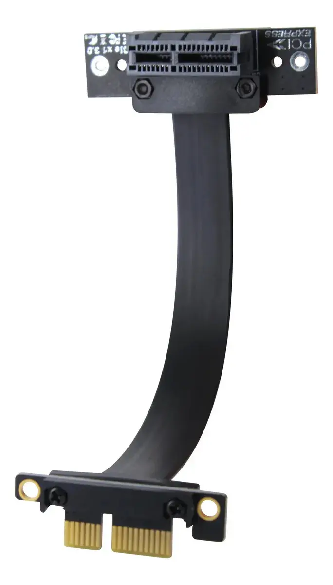 Cabo Riser Extensor Flexível Pci-e 3.0 X1 12cm Para Placa De Rede Lunexa 90° - 1