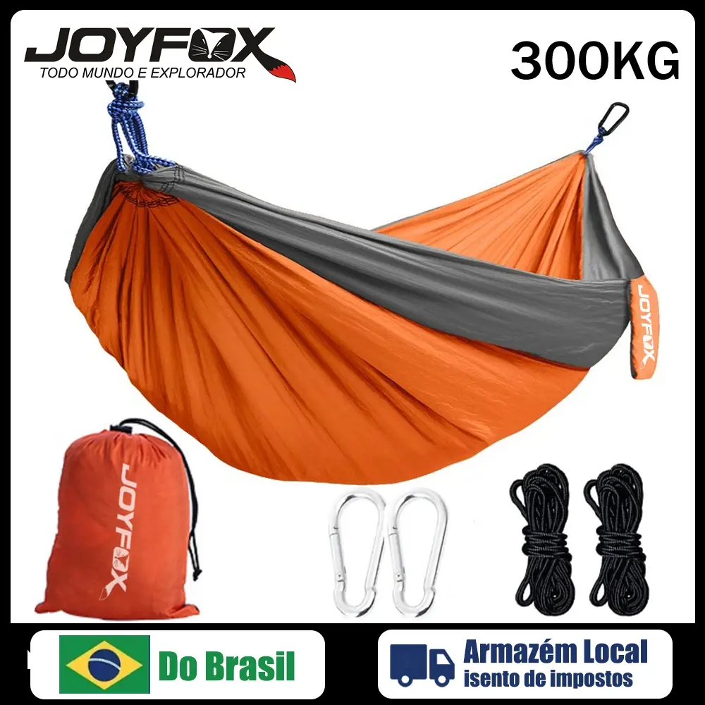 Joyfox Rede Camping Selva Sacos De Dormir Casal Nylon 300kg rede de jardim pára-quedas Rede portátil de acampamento ao ar livre - 1