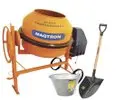 Combo Betoneira 400 Litros Profissional Motor 2CV Monofásico com Kit de Segurança 220V + Balde Metálico 10 Litros + Pá de Bico MAQTRON-K57BBP - 1