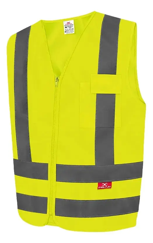 Colete Segurança Tipo Blusão Refletivo Com 1 Bolso Em Zíper Cor Amarelo Tamanho do colete refletivo XG - 1