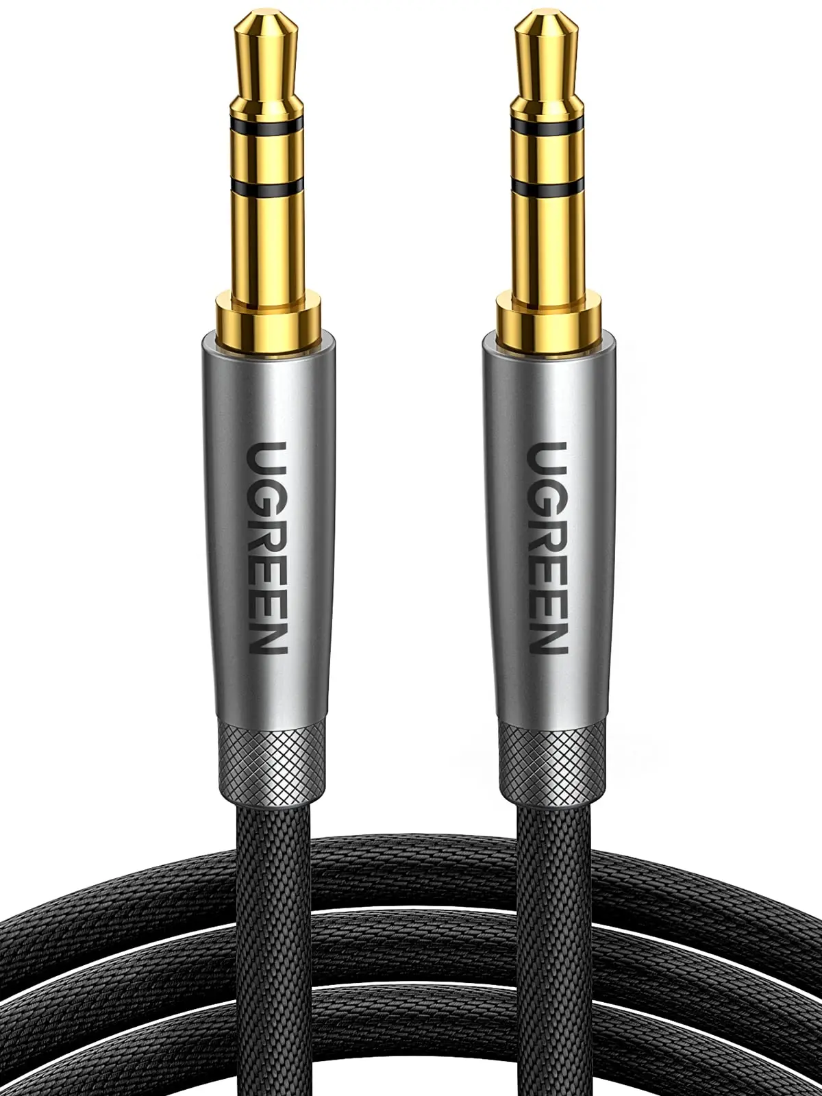 UGREEN Cabo P2 Auxiliar de Áudio 3.5mm 1M | Conector Banhado a Ouro, Carcaça de Alumínio Compatível com Celulares, Tablets, Notebooks, Caixas de Som