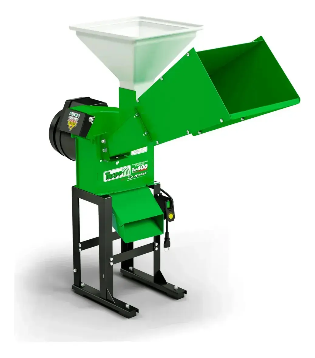 Triturador Forrageiro Trapp TRF 400 2CV Bivolt Picador Capim Milho Cana Ração Moedor Grãos Cereais Quirera Rolão 10 Martelos 2 Facas - 1