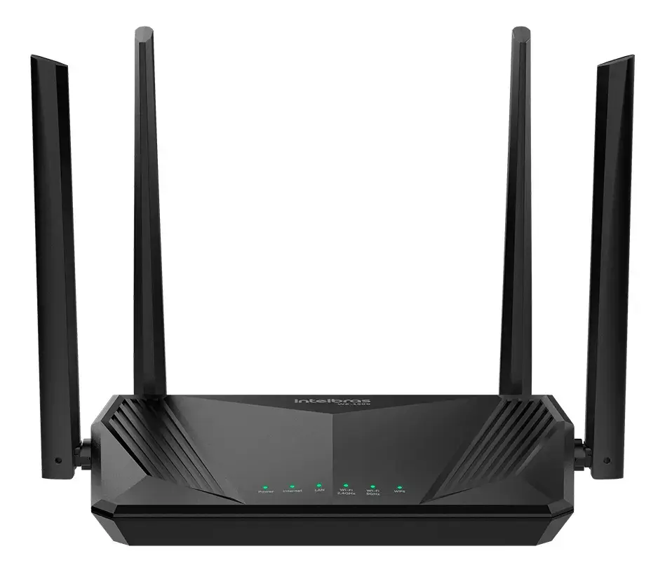 Roteador Wifi 6 Dual Band Mesh Gigabit 4 Antenas Intelbras W6-1500 Cor Preto