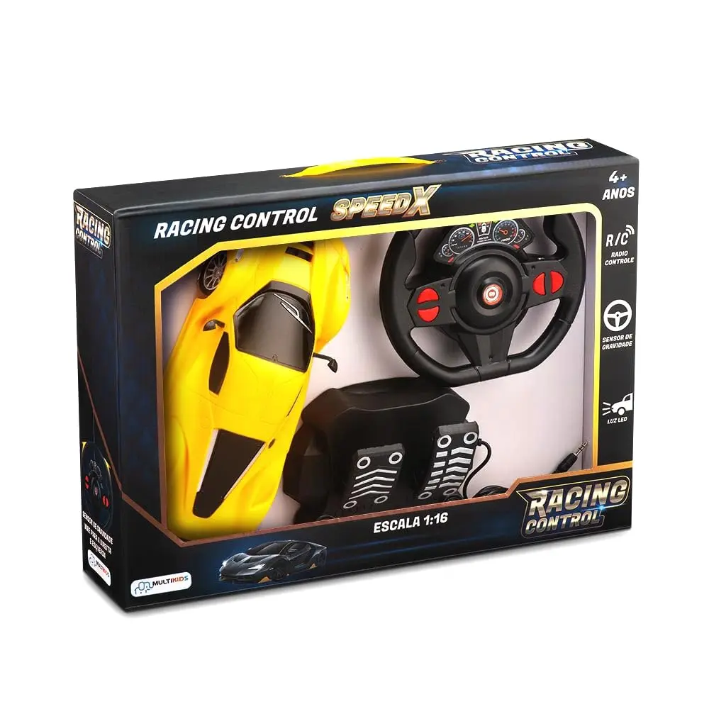 Carrinho Racing Control Speed X Amarelo Multikids - BR1143 - 1