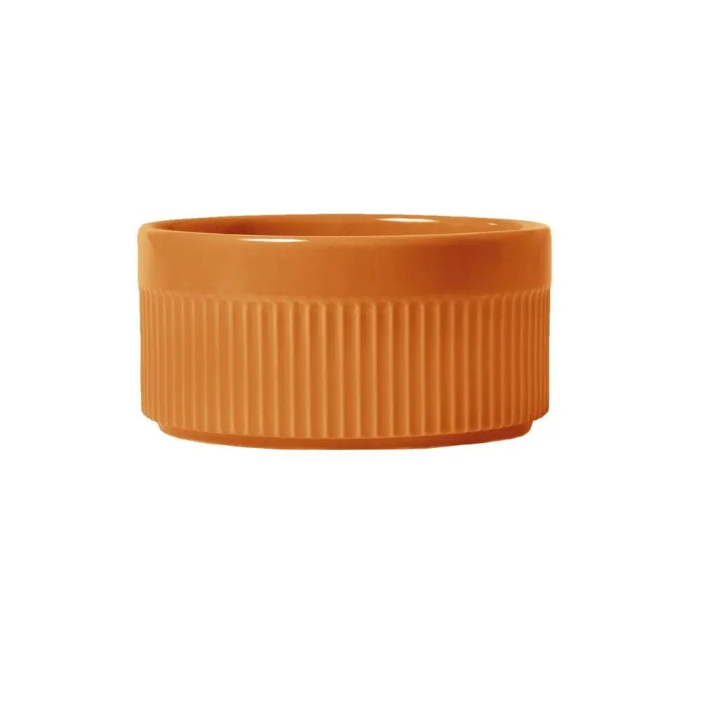 Ramekin redondo em porcelana, Germer, refratária, Ø 14 cm, 850ml, Laranja | Para servir sobremesas, mousses, cremes e patês, vai ao forno, ao micro-ondas e à lava-louças
