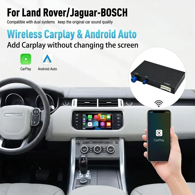 Central Multimídia Wireless CarPlay Android Auto para Land Rover Jaguar XE XE/XF - Solução de Conectividade Automotiva Bosch Harman - 1