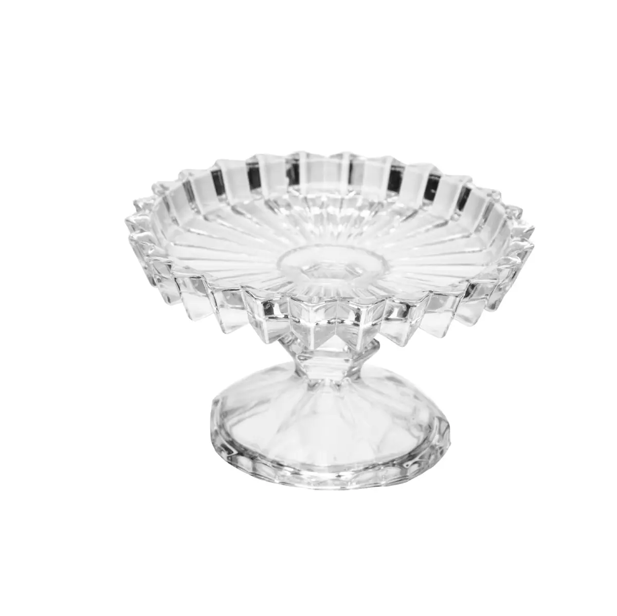 WOLFF - Prato com Pé Geneva 14cm x 14cm x 8cm Cristal