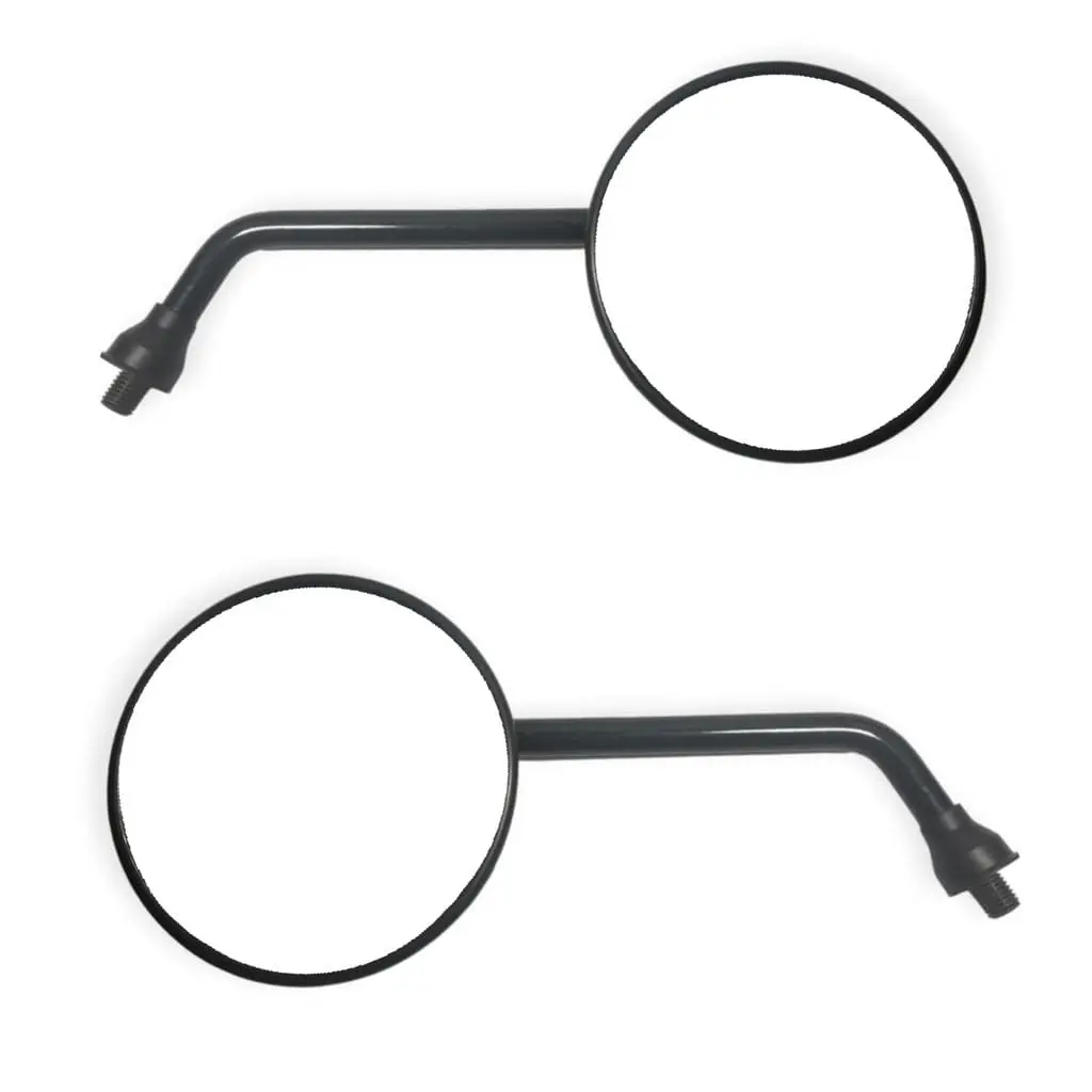 Retrovisor Moto Par Espelho Retrovisor Preto Redondo Moto Universal Rosca