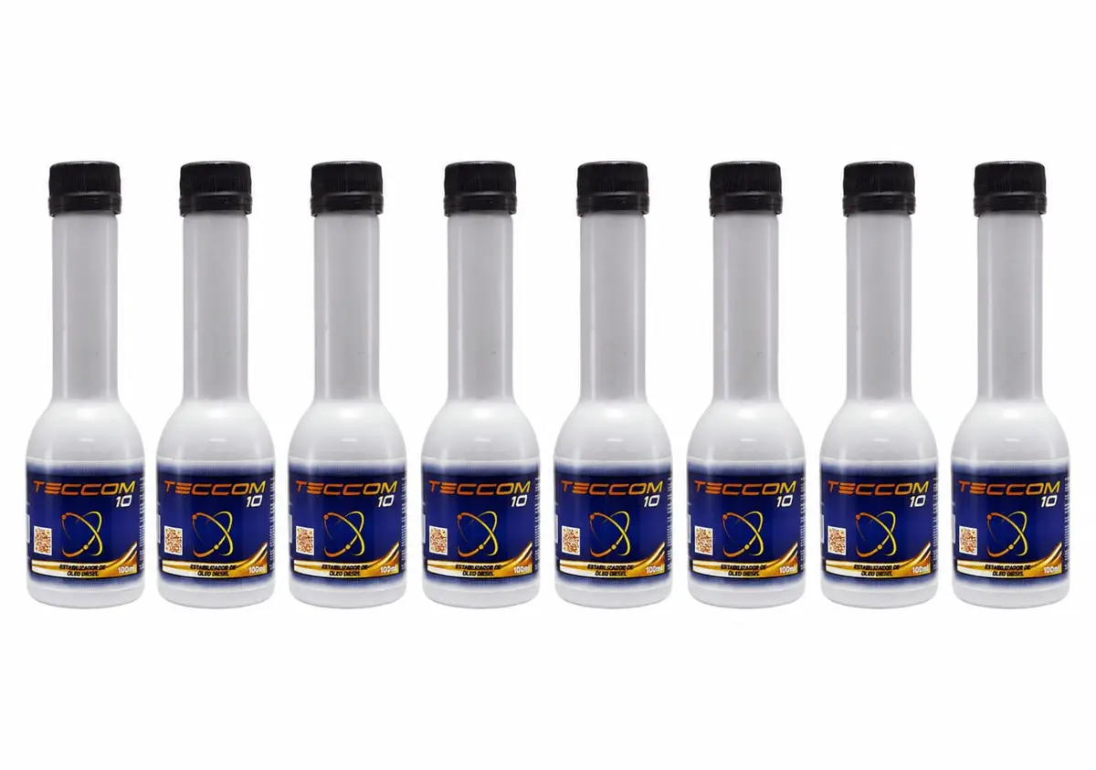 Kit 8 Aditivos Estabilizador para Óleo Diesel 100ml - Teccom10 | Kit 8 Aditivos Estabilizador para Óleo Diesel