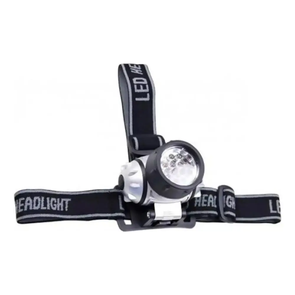 Lanterna de Cabeça com 7 LEDs e Suporte Ajustável a Pilhas para Pesca, Ciclismo, Acampamento, Caminhada