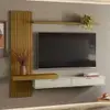 Painel para tv até 65 polegadas italy 2 pt cedro e off white - 1