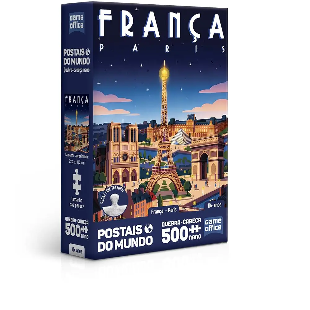 Toyster - Postais do Mundo: França - Quebra-cabeça Nano 500 Peças - Game Office