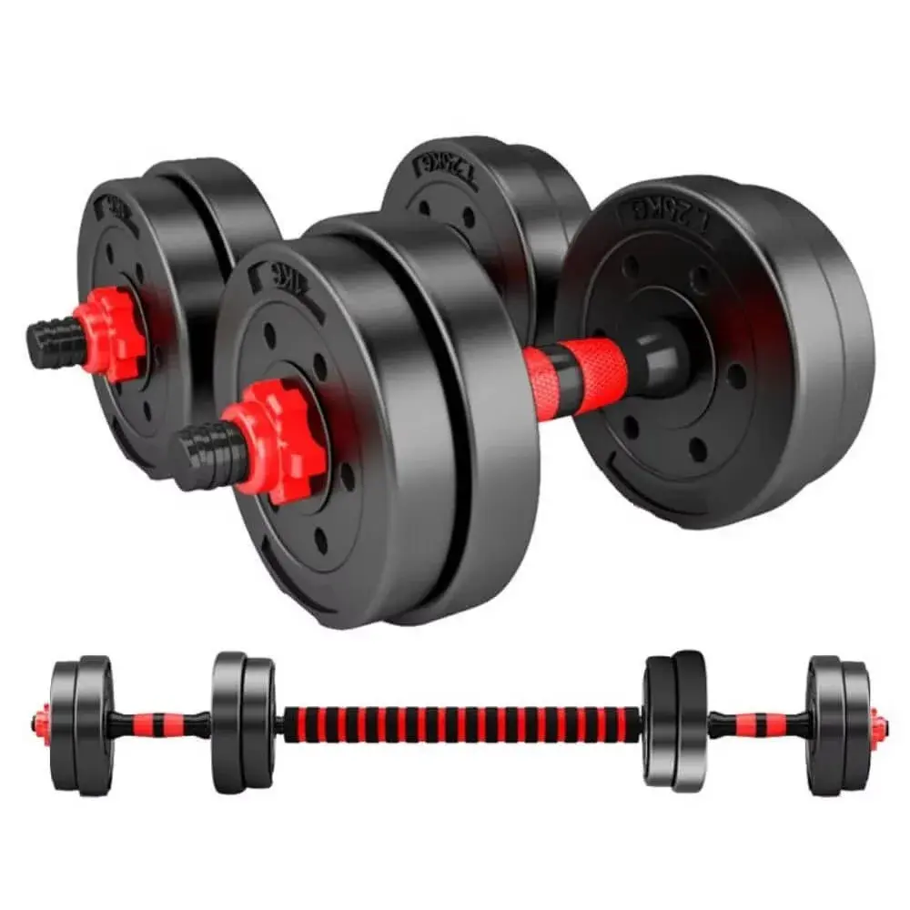 Conjunto de halteres ajustáveis multifuncionais 3 em 1, ajustáveis com pega opcional, barra reta, para flexões, 10kg, 15kg, 20kg, 30kg, pesos de ginástica em casa para homem