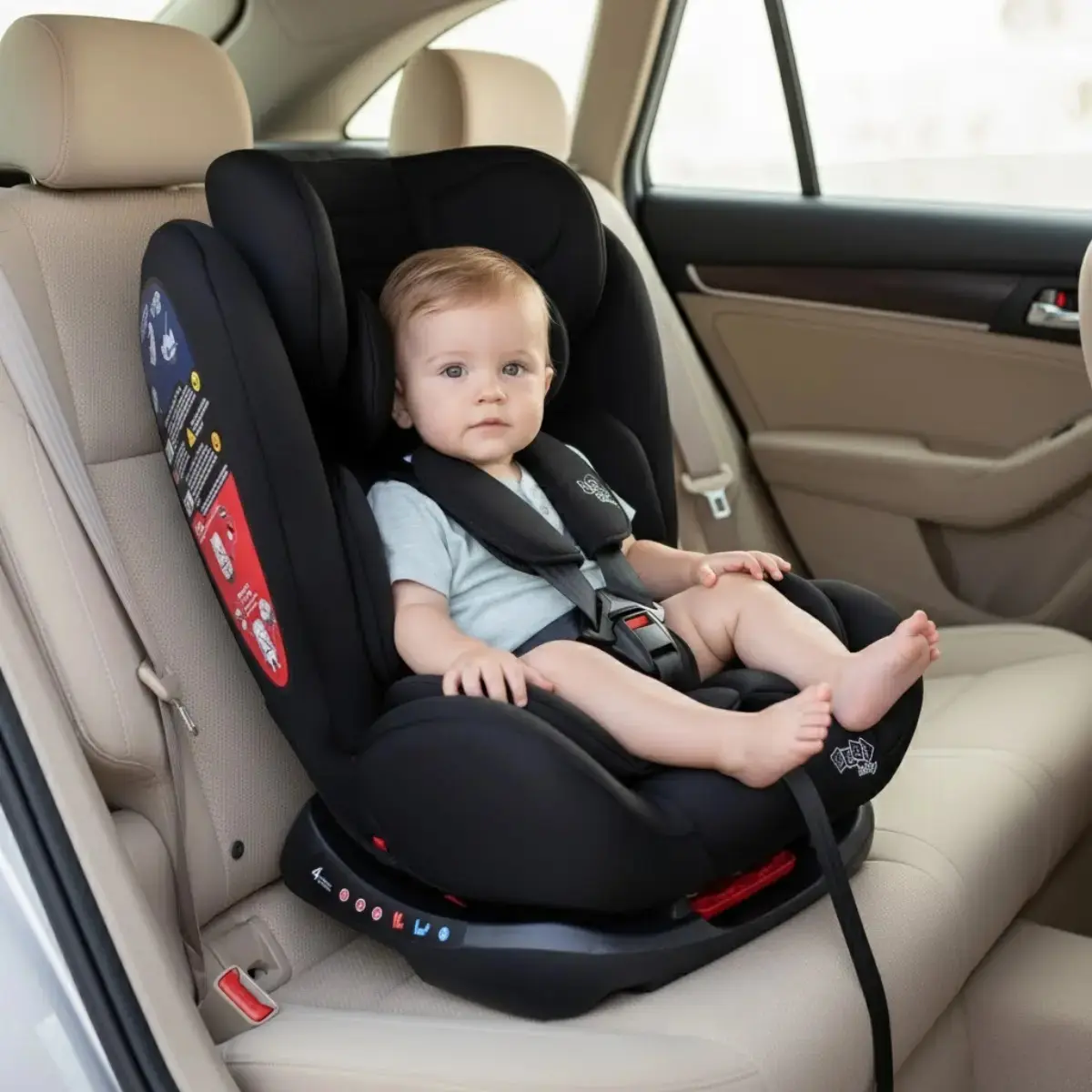 Cadeira de Carro Infantil 0 a 36Kg Elite 4 em 1 - Maxi Baby - Preto thumbnail 9
