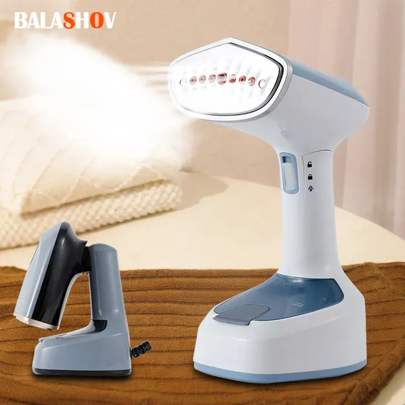 Ferro de suspensão a vapor portátil 1500w, controle de tela sensível ao toque, pré-aquecimento rápido de 15 segundos, 150ml, portátil, casa, tecido pequeno, vaporizador de roupas
