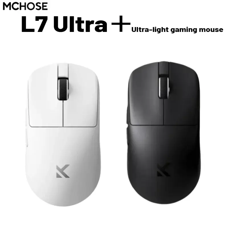 Mouse Gamer MCHOSE L7 Ultra+ Médio Grande Sem Fio Paw3950 Três Modos Leve para Escritório e Jogos Dual-Drive - 1