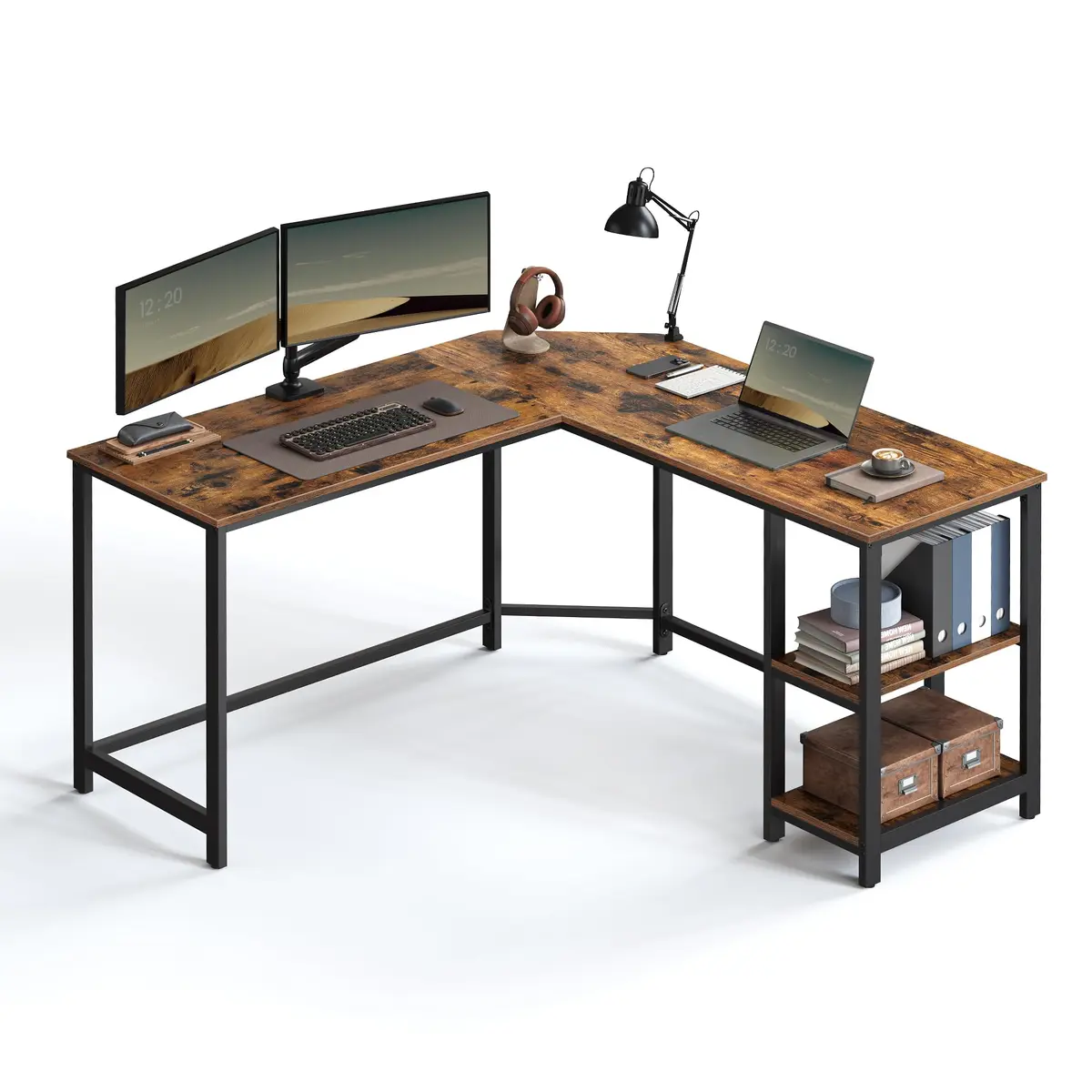 VASAGLE Mesa de Computador, Escrivaninha para Escritório, para Estudo, Quarto, Sala de Estar, BRLWD72XV2