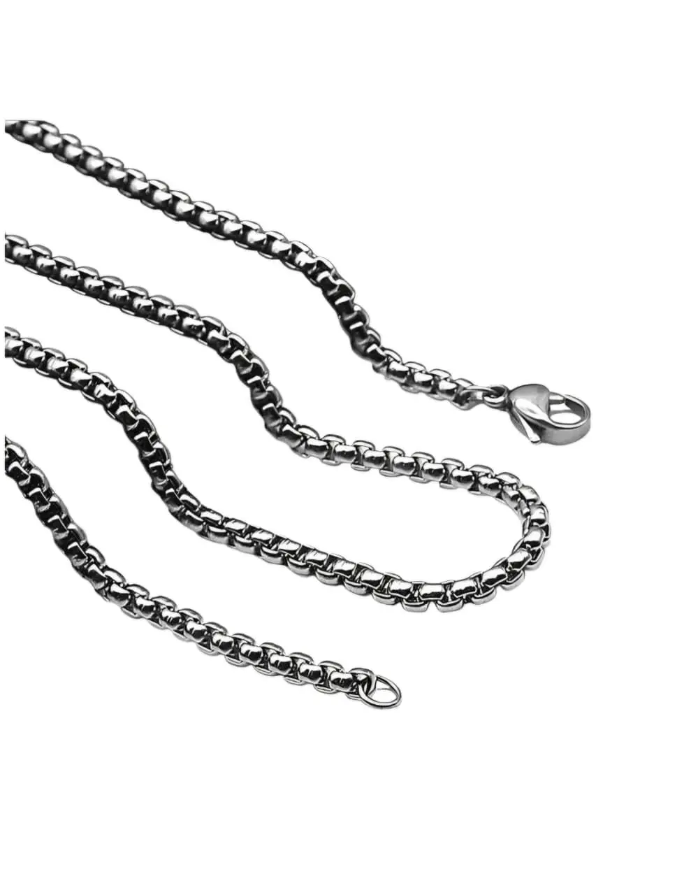 Cordão Fino De Aço Inoxidável Hipoalergênico Corrente De Aço Inox 60cm Aço Corrente Fina Modelo Veneziana De Inox