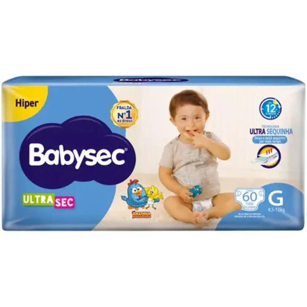 Fralda Babysec Galinha Pintadinha Ultrasec G 60 Und