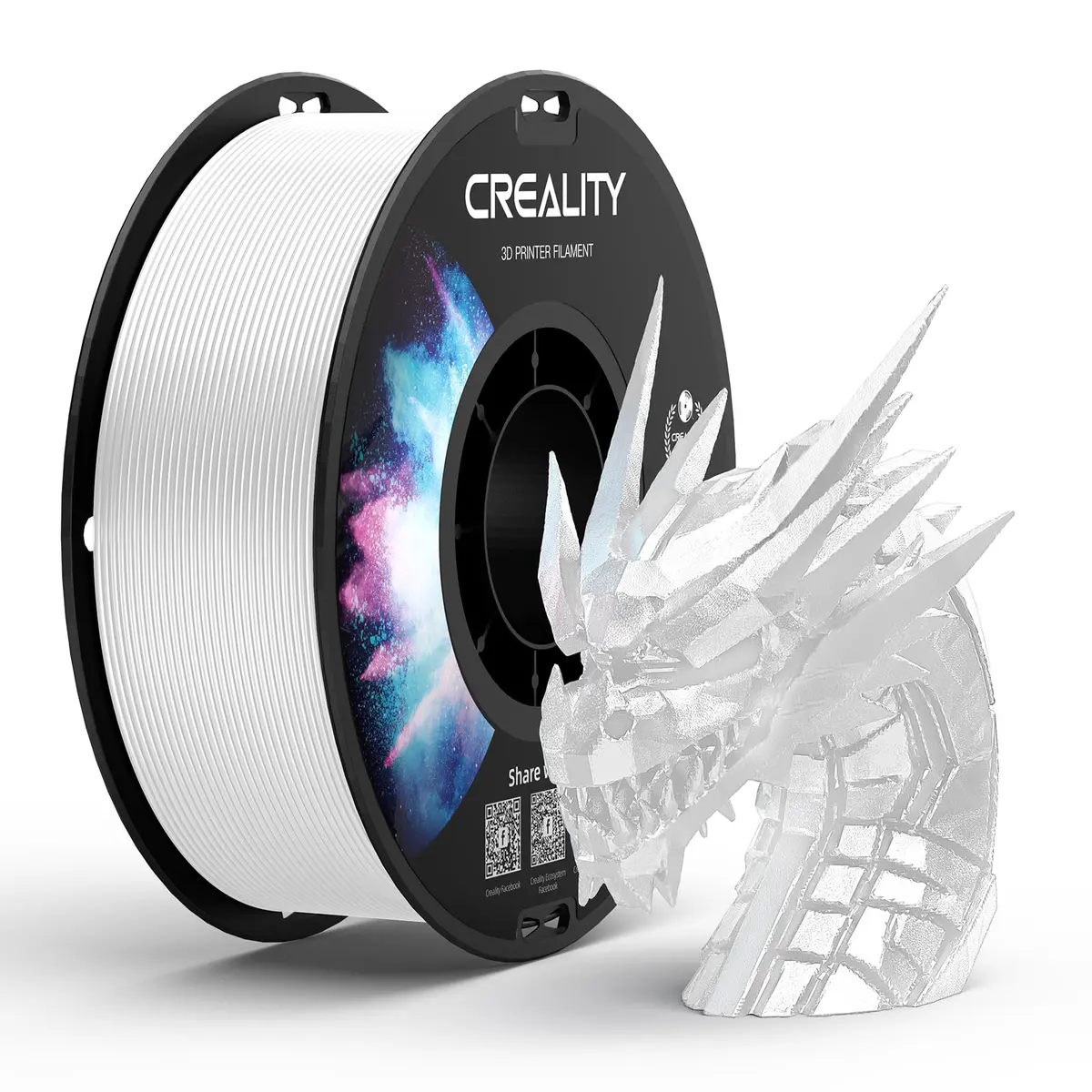 Creality Filamento PETG 1,75, filamento de impressora 3D: excelente dureza, alta precisão, precisão dimensional +/- 0,02 mm, carretel de 1 kg (1 kg) serve para a maioria das impressoras 3D FDM, PETG