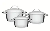 Jogo de Panelas Inox com Fundo Triplo 3 Peças - 1