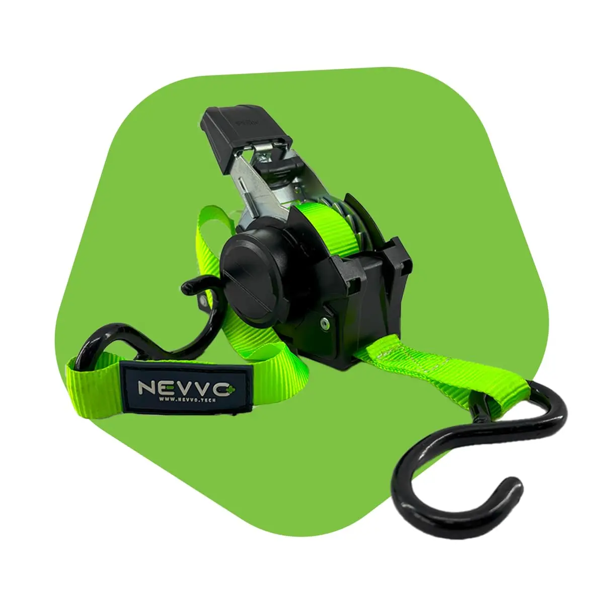 Cinta Para Carga Catraca Automática Retrátil 3.6 Metros 680kg NEVVO