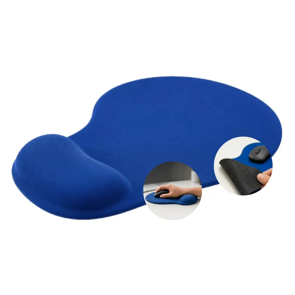 Mouse Pad Ergonômico com Apoio para Punho – Mais Conforto e Menos Tensão nas Mãos - Mouse Pad com Base Antiderrapante para PC, Notebook, Escritório e Home Office - UpShop (Azul Claro)