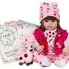 Boneca Tipo Reborn Menina Girafinha Nicole Cabelo Castanho - 1