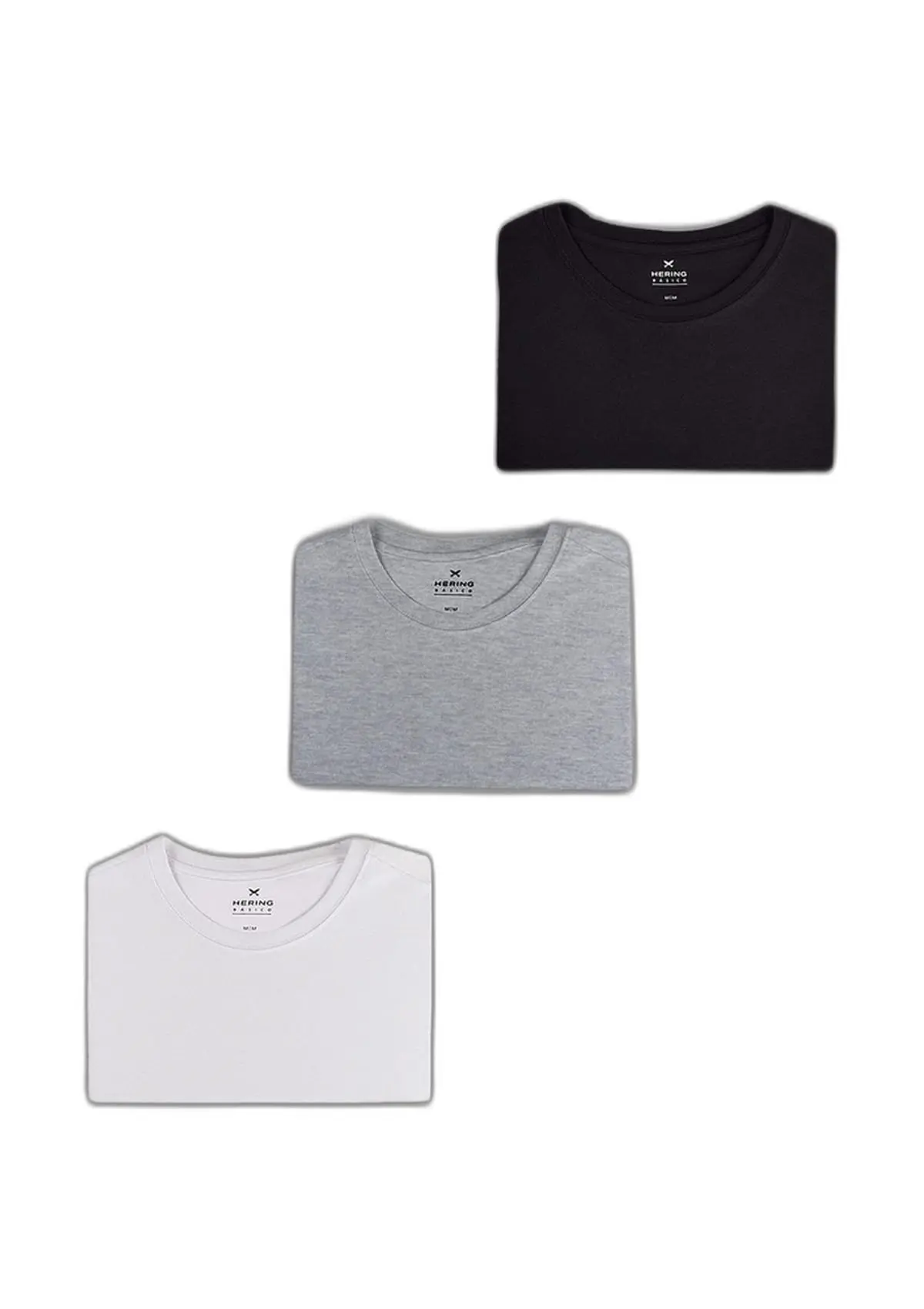 Kit Com 3 Camisetas Masculinas Básicas Regular Hering - Hering