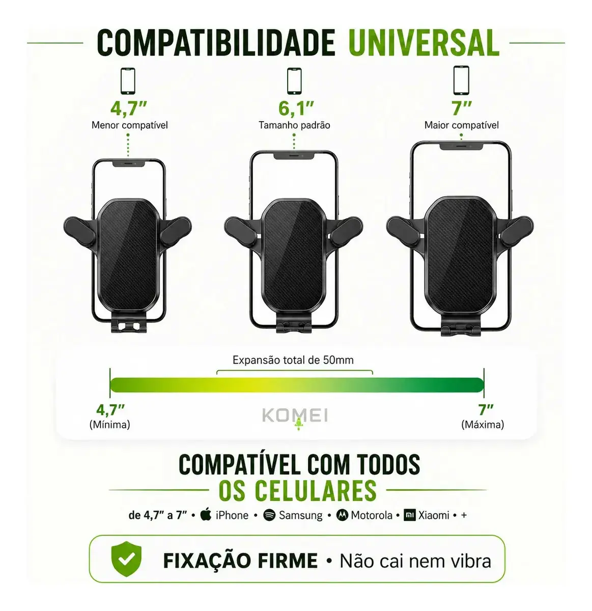 Suporte Celular Saída De Ar Gps Veicular Carro Ar Condicionado Gira 360 Cor Preto thumbnail 7