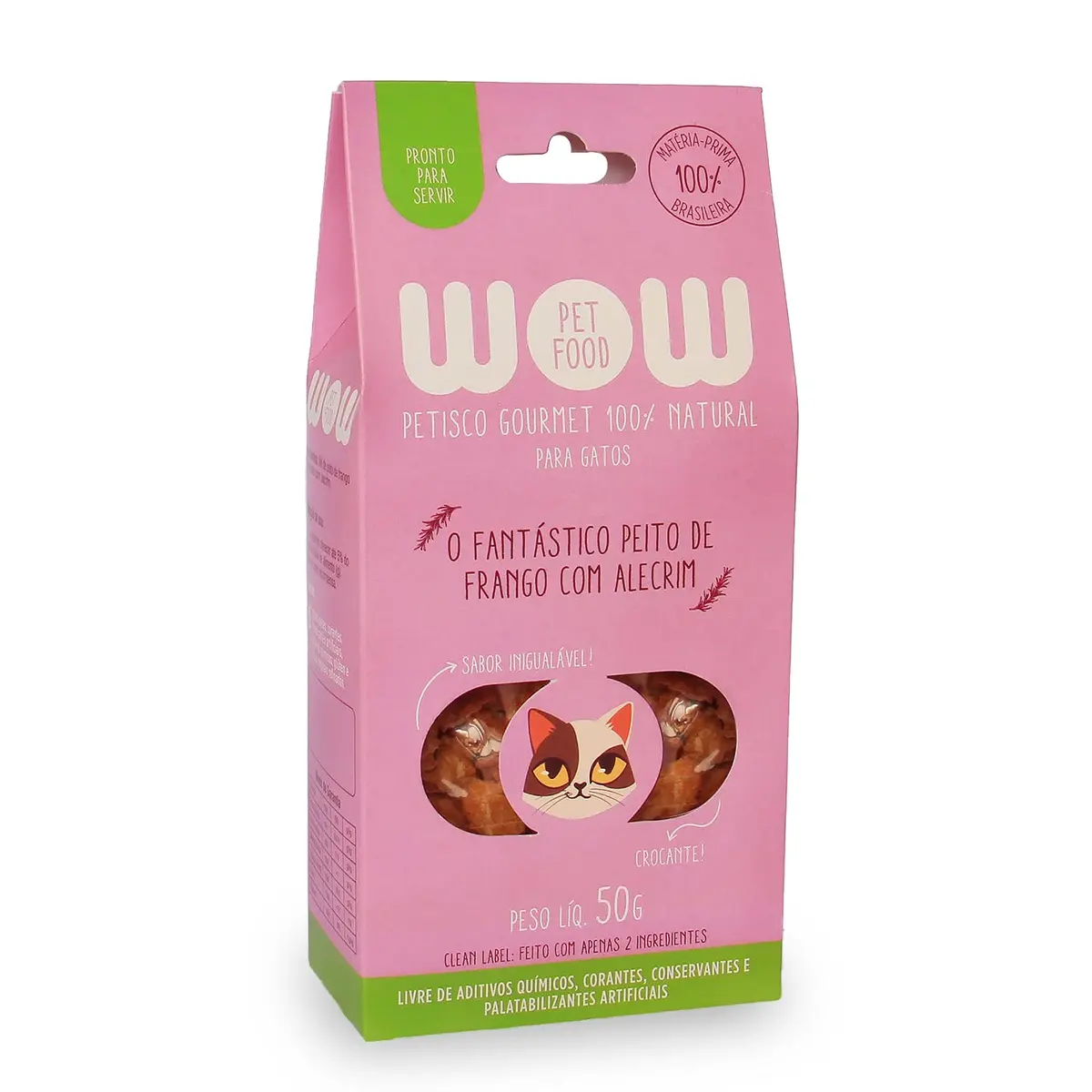 Petisco Natural “O Fantástico Peito de Frango com Alecrim” para Gatos