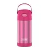 Garrafa Infantil Carros, Inox, 354ml, Rosa - 1