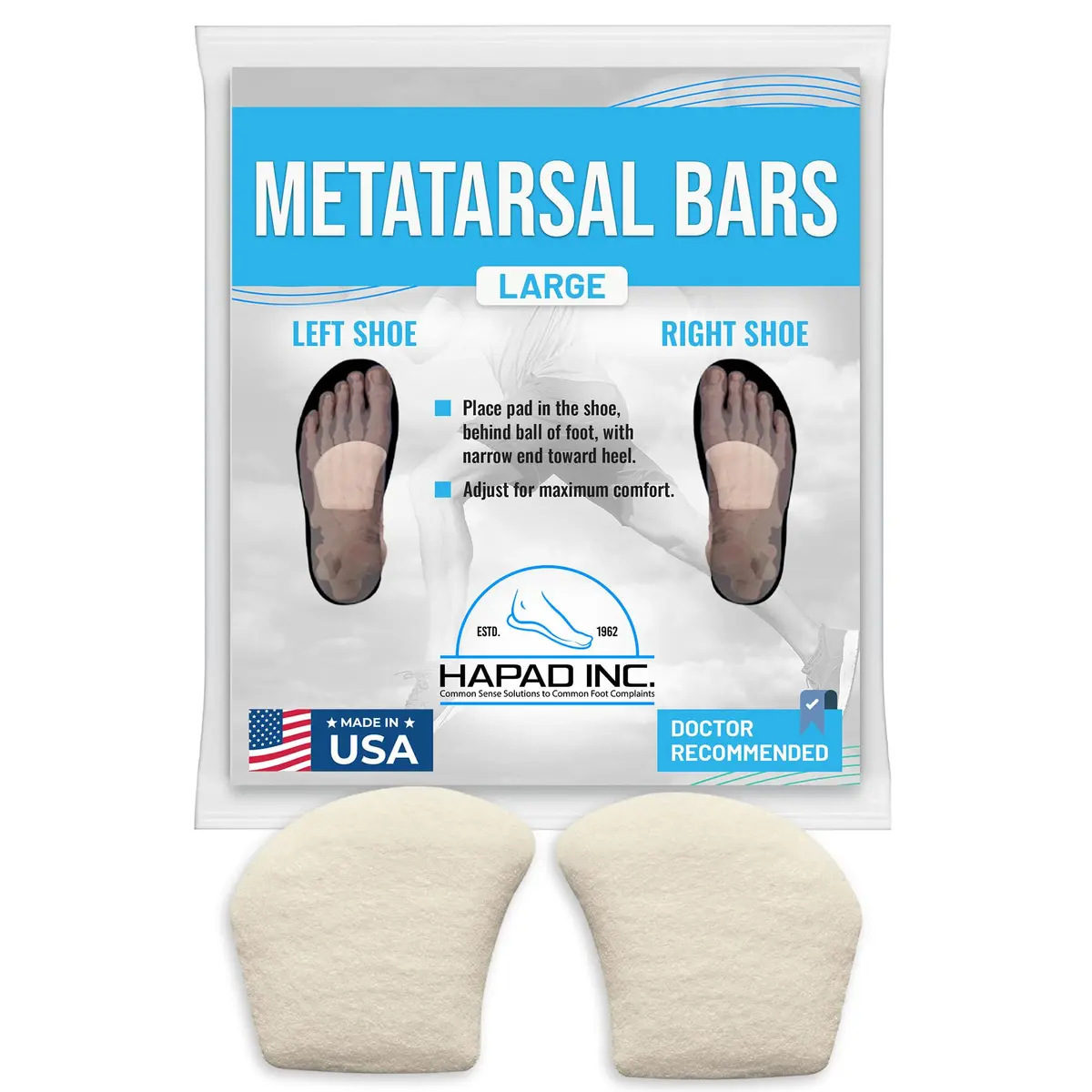 Hapad, Inc (MBL) Barras Metatarso 5/40.6 cm Grande 1/Pr