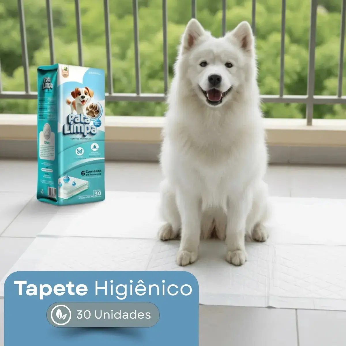 Tapete Higiênico 80x60 30un Pata Limpa Descartável Cachorro Pet Cão Fralda Manta Absorvente thumbnail 3