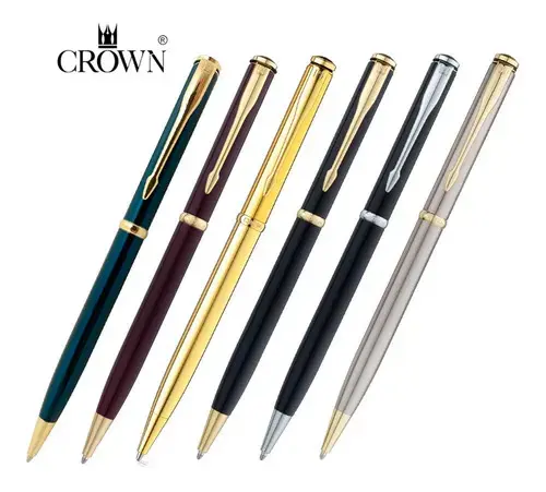 Caneta Crown Sigma Esferográfica Bordô com Estojo - 1