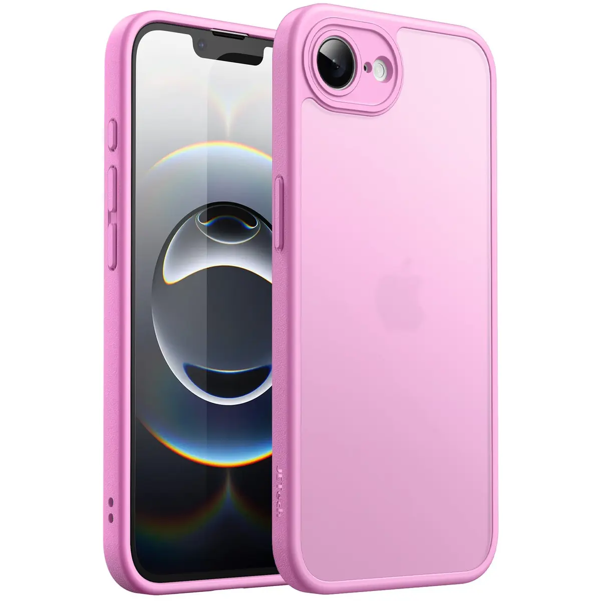 JETech Capa Fosca para iPhone 17e/16e, Rosa | Proteção de Nível Militar, Acabamento Anti-Impressão Digital, Design À Prova de Choque