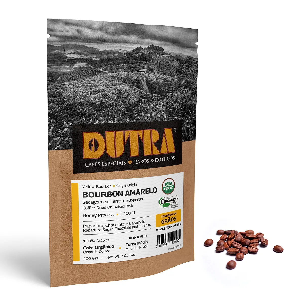 Café Dutra Bourbon Amarelo – Orgânico Microlote – Torrado Em Grãos 200G