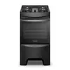 Fogão 4 Bocas Continental Preto Mesa de Vidro, Forno Eco Turbo e Grades Ferro Fundido (FC4GB) - Bivolt - 1