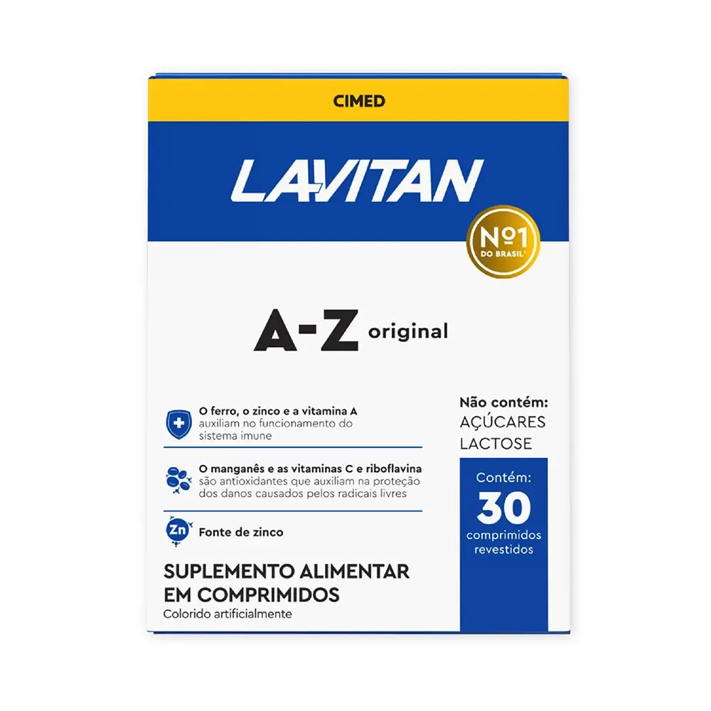 Multivitamínico Lavitan AZ Original Com 30 Comprimidos - 1
