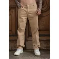 Calça Tradicional Creme Sarja Masculino Alleppo Jeans