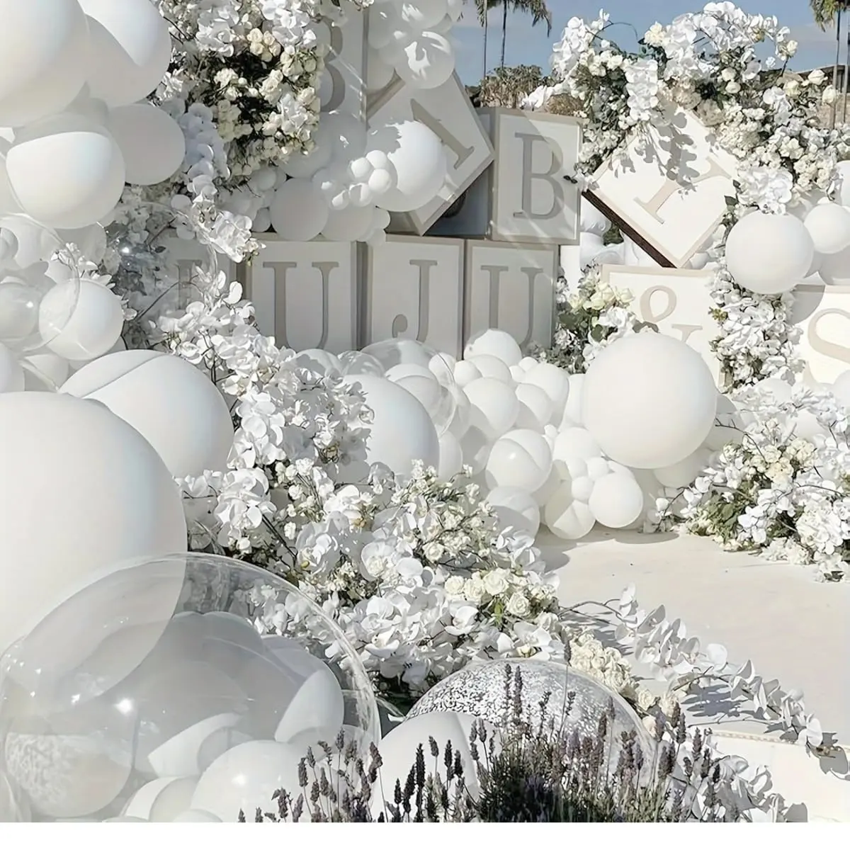 Kit 5 Balões 4D Metalizados Orbz Globo Branco 22 Polegadas Festas | Acabamento metalizado premium com brilho e efeito espelhado duradouro