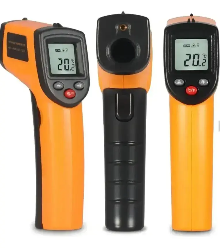 Termômetro Infravermelho Brasiliana Tech Digital Para Culinária E Industrial Até 400°C Laser Cozinha Churrasco Fritura Forno Visor LCD thumbnail 7