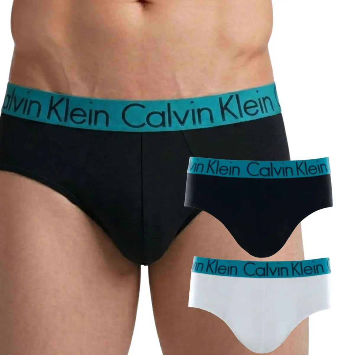 Kit 2 Cuecas Calvin Klein Slip Brief Algodão Cotton Original CK - 1