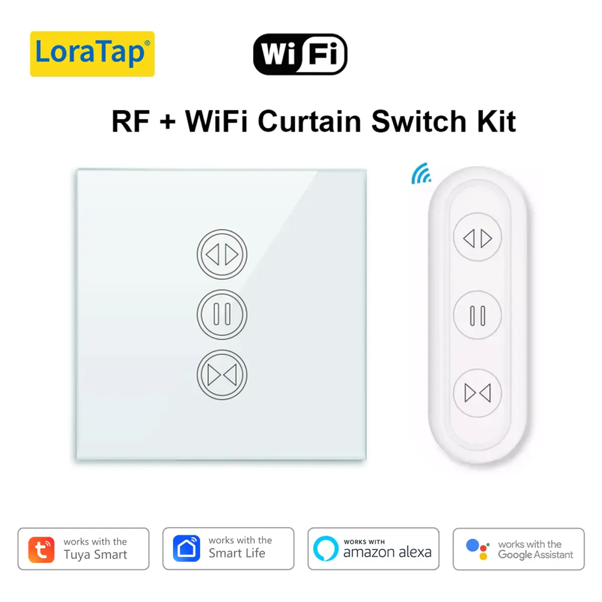 Tuya Vida Inteligente UE WiFi Switch Cortina Do Obturador Do Rolo para Persianas Motorizadas Elétrica com Controle Remoto sem fio interruptor Inicial do Google alexa Eco Toque Interruptor De Parede De Controle De Voz