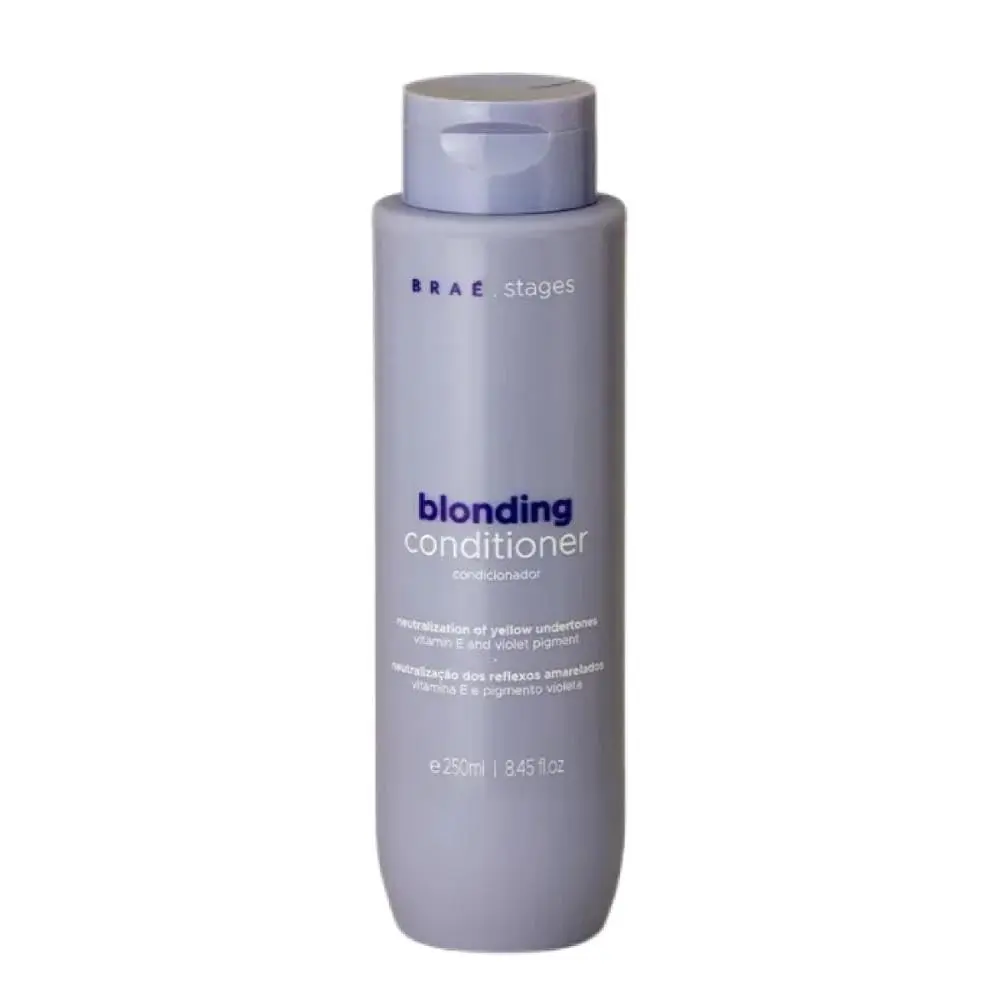 Braé Condicionador Loiro Matizador 250ml - Stages - Neutraliza Amarelo, Hidratação Profunda e Brilho Intenso