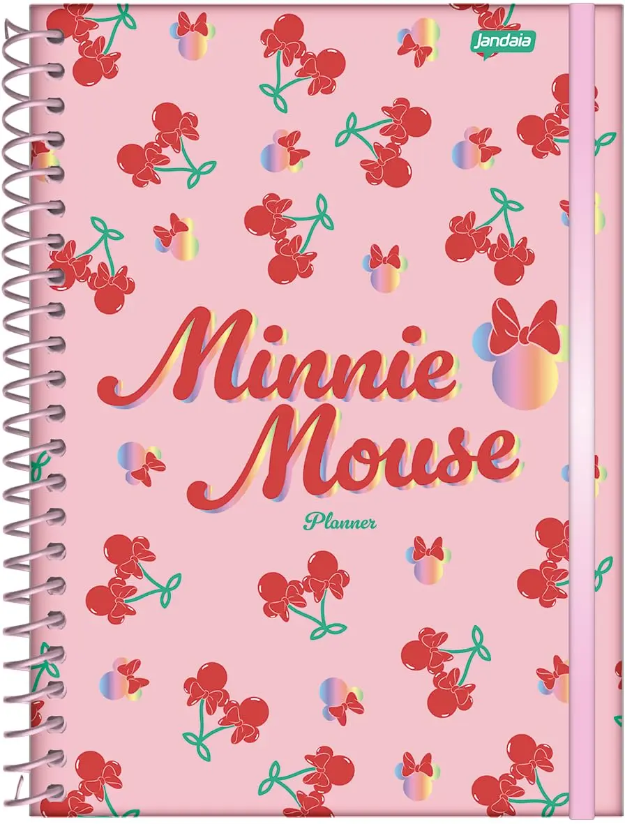 Jandaia - Planner Espiral 175X242mm CD 160Pgs Minnie Arts Mouse 2026 FSC
