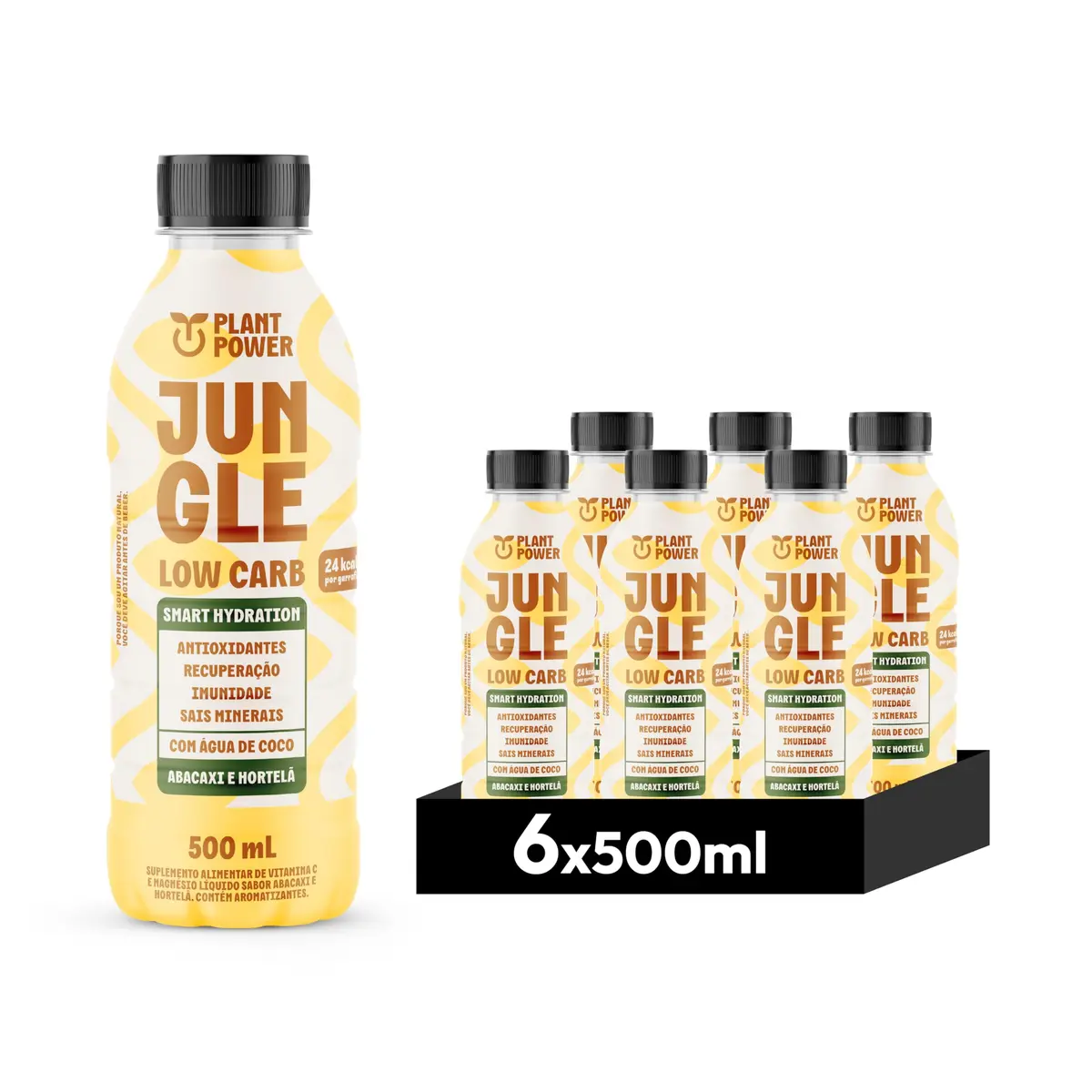 Isotônico Jungle Electrolytes Abacaxi e Hortelã 500ml - 06 Unidades
