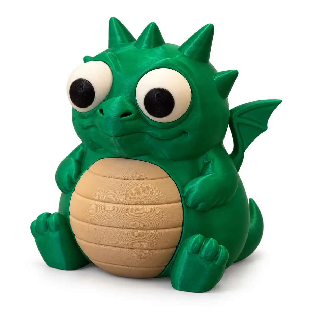 Cofrinho Dragão Verde de Gigante Olhos Grandes | Cofre de Moedas, Decoração Nerd/Geek Fantasia, Presente Criativo, RPG e Colecionadores