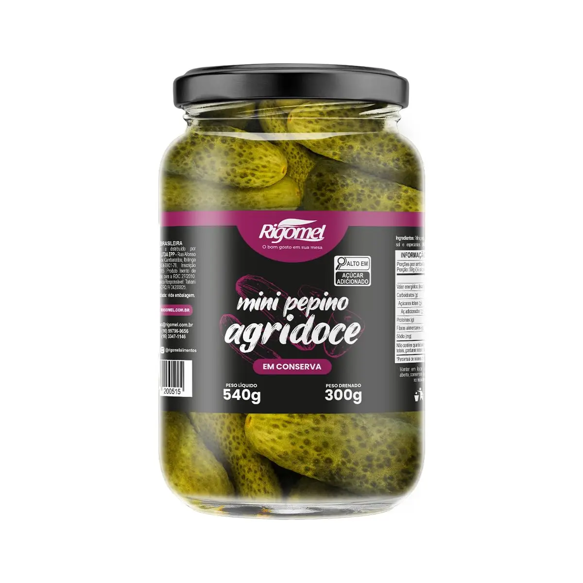 Mini Pepino Agridoce em Conserva 300g
